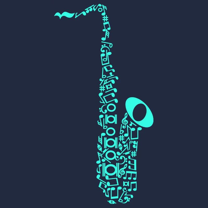 Saxophone saxophone composé de notes cadeaux