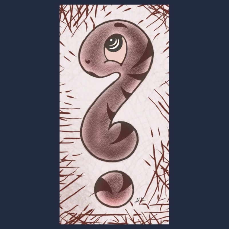 Point d’interrogation serpent brun étroit