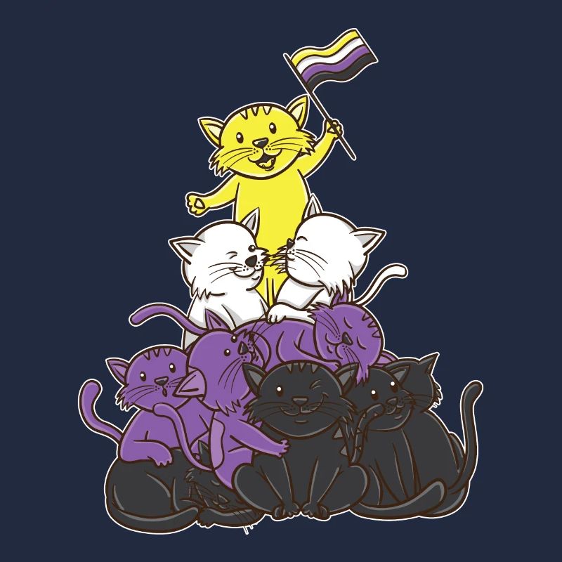 Non-binary cats Non-binary pride
