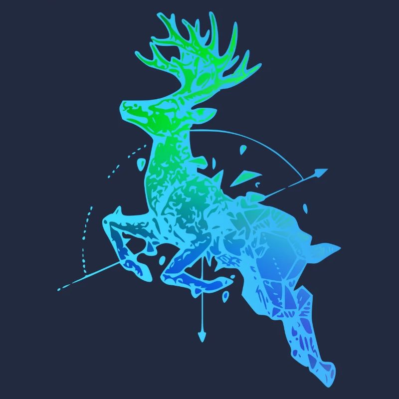 Deer with compass