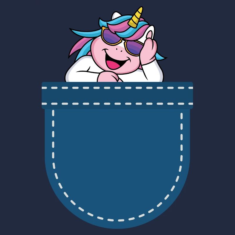 Fantasy Tier Geschenk Brusttasche Einhorn