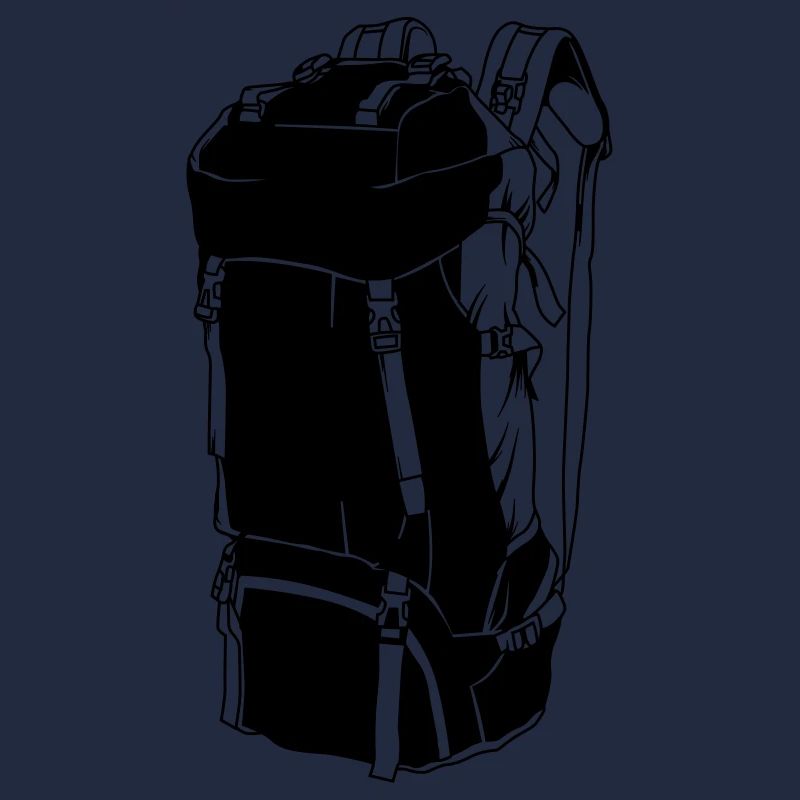 sac à dos camping icône de routard