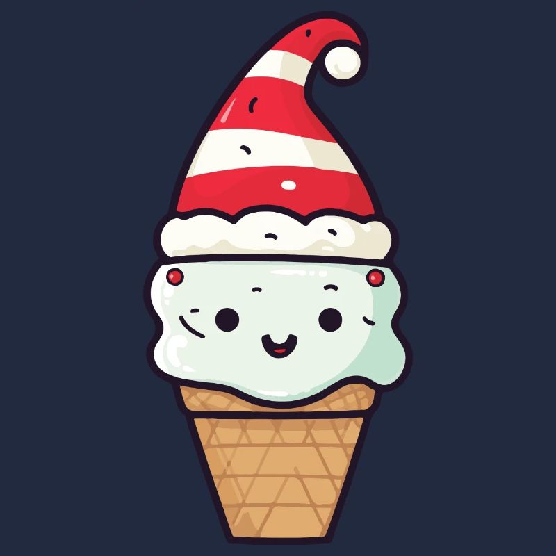 Bande dessinée de Noël crème glacée