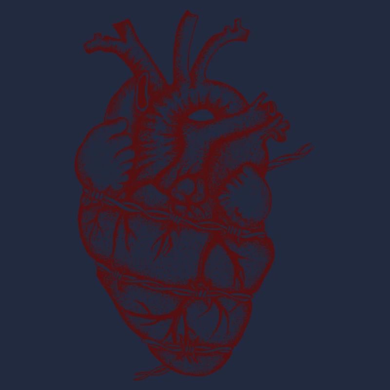 Coeur et fil de fer barbelé