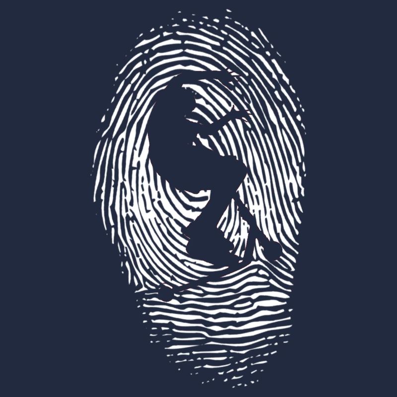 Fußabdruck eines Rollers