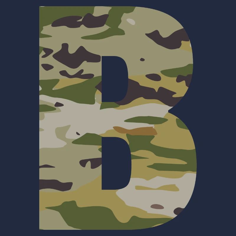 Camouflage letter B