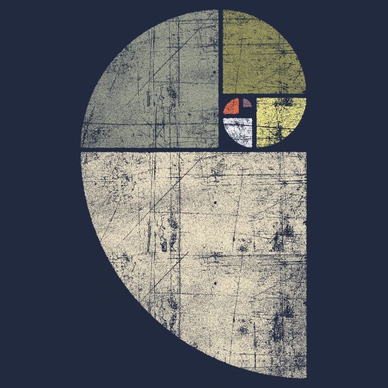 Distressed Fibonacci Spirale