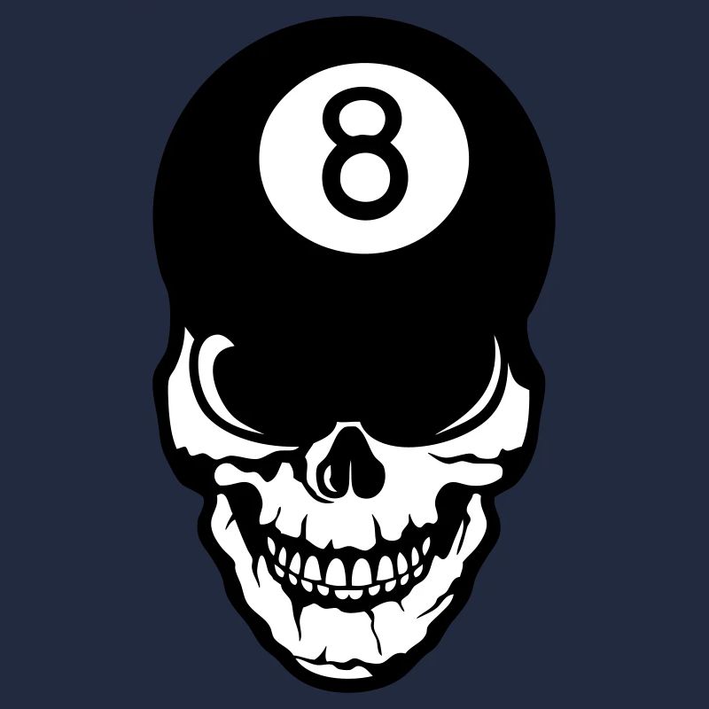 billard boule tete de mort crane