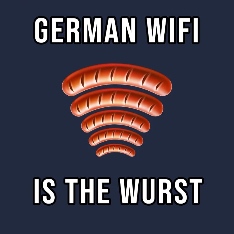 Bratwurst German Wifi Lustig Spruch Geschenk Wurst