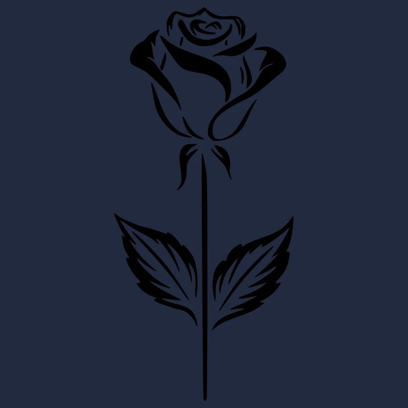 Schlichtes schwarzes Rosendesign