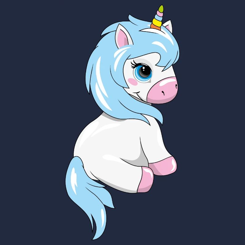 Timide mignon bébé licorne