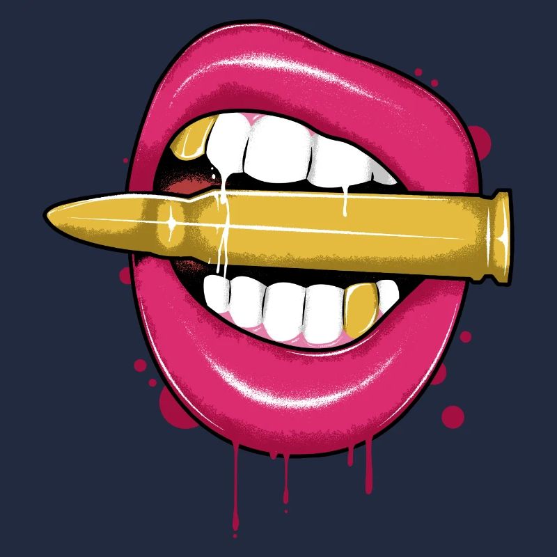 Lippen und Geschoss