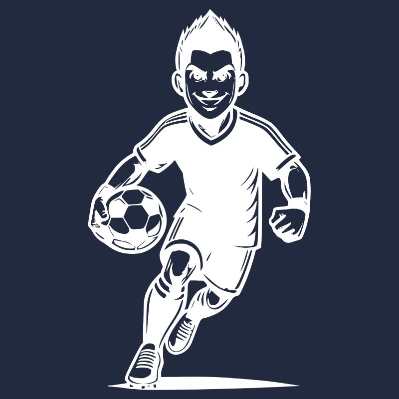 Dynamic soccer player with ball