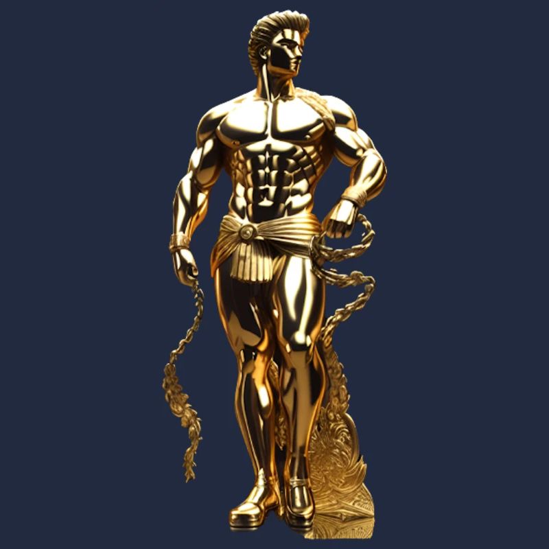 Statue grecque dorée