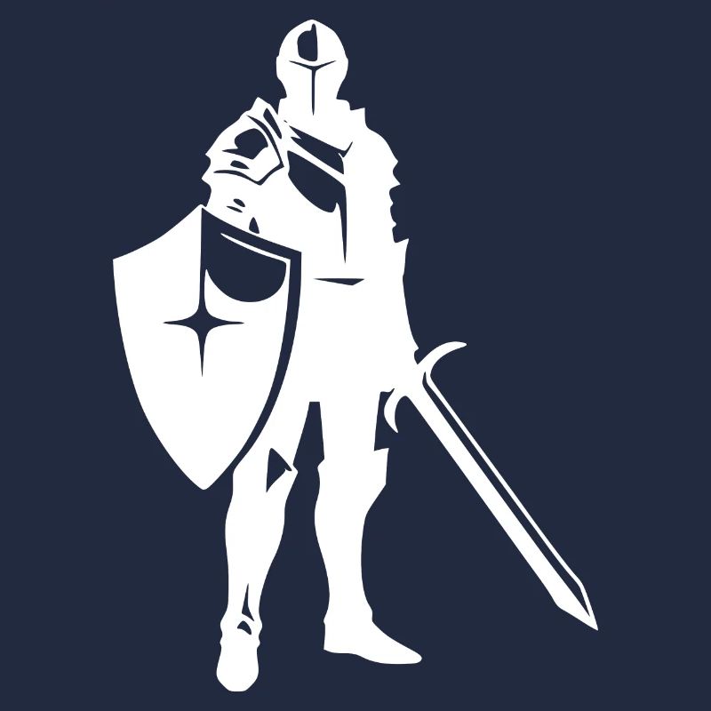 Noble chevalier avec épée et bouclier