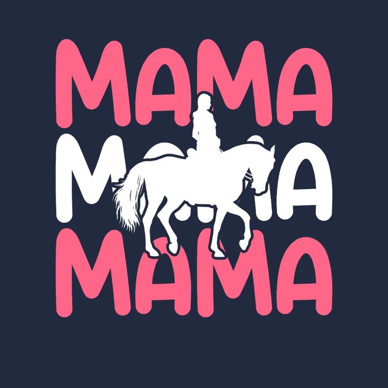 Reiten Mama Mutter Pferde