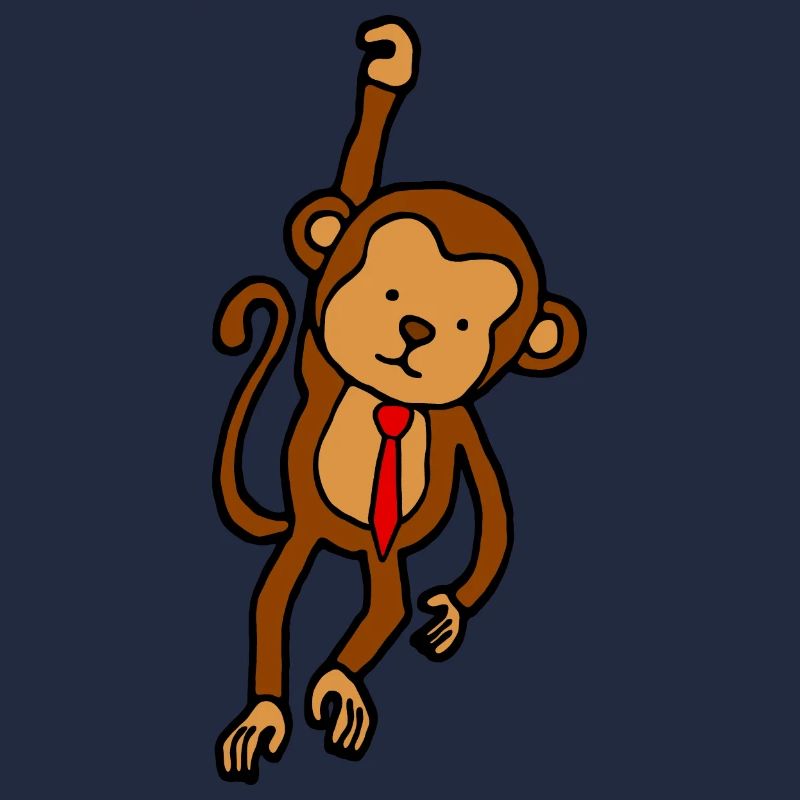 Singe agrafe avec cravate - Singe drôle
