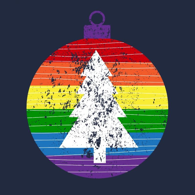 Regenbogen Weihnachtskugel Queer Gay Pride