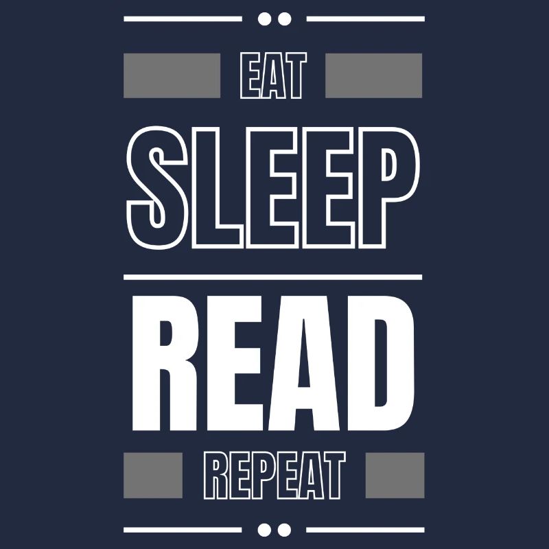 eat sleep read repeat geschenk idee spruch lesen