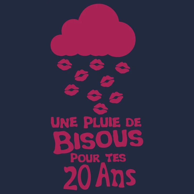 20 ans pluie bisous anniversaire levre nuage
