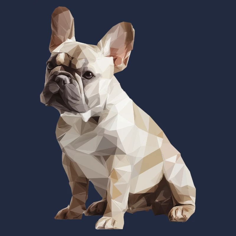 Bouledogue français Low Poly Design