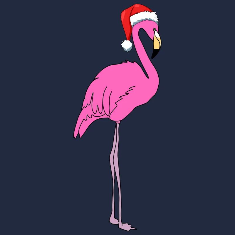flamingo mit weihnachtsmütze
