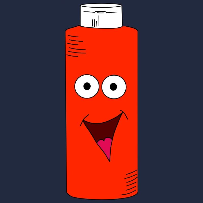 Bouteille de ketchup avec visage