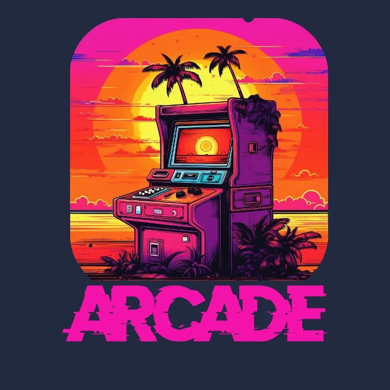 Arcade Gaming Retro Controller Play Game Over