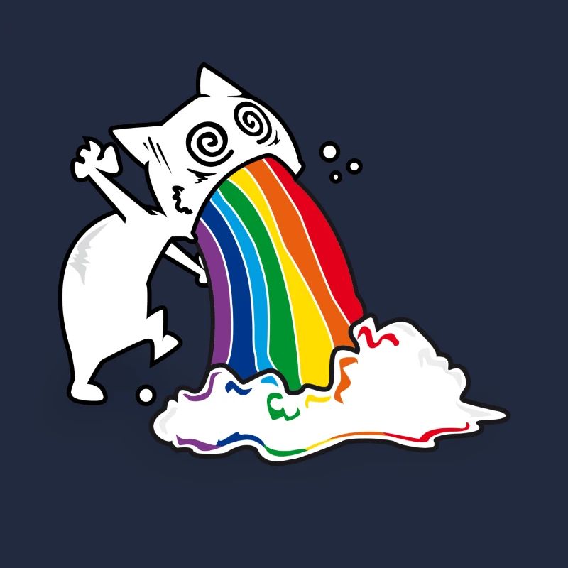 Regenbogenkotze Katze