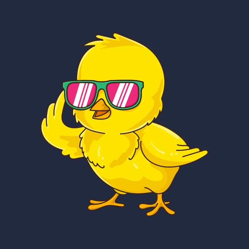 Küken-Design mit Sonnenbrille Hühner Huhn Chicken
