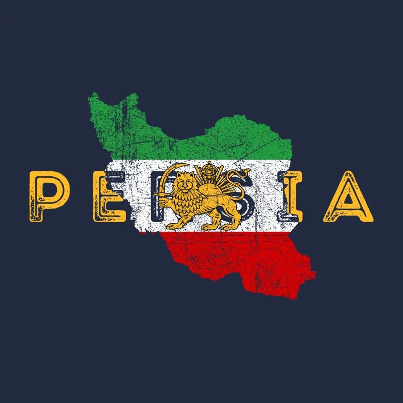 Forme et drapeau de la Perse