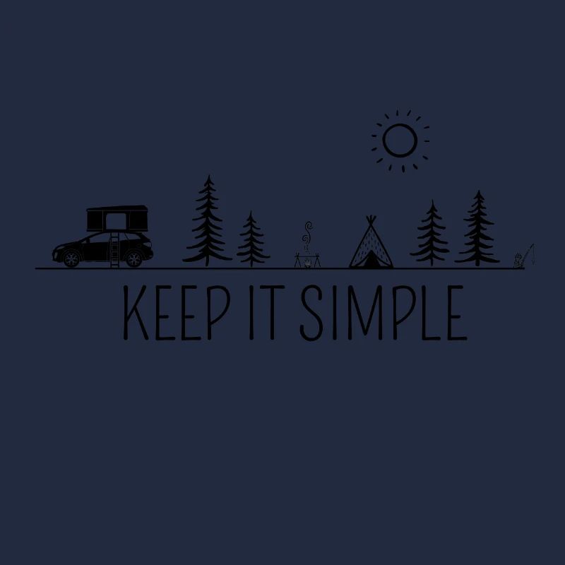 Tente de toit à coque rigide Idée cadeau "Keep it Simple"