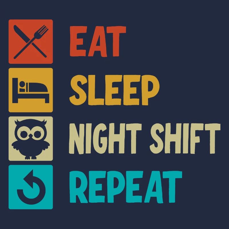 Manger Dormir Nuit Quart Répéter