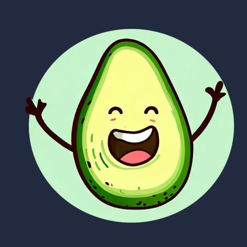 Fröhliche Avocado