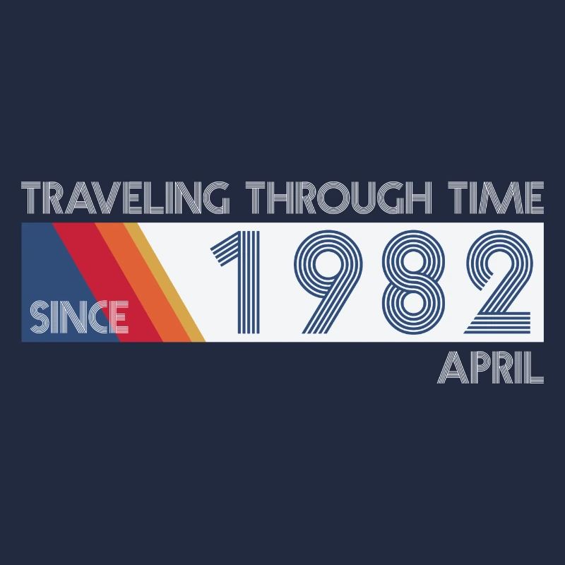 Conception drôle d'anniversaire de voyage dans le temps avril 1982