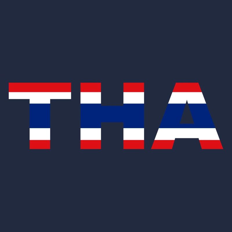Drapeau Thaïlande Code ISO THA