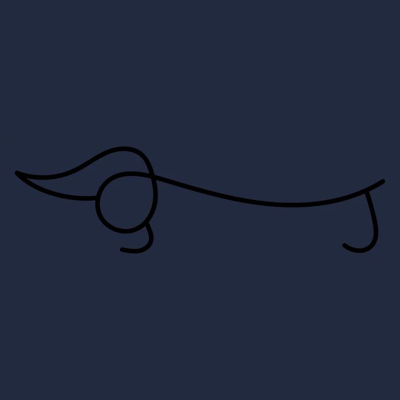 Dessin au trait teckel