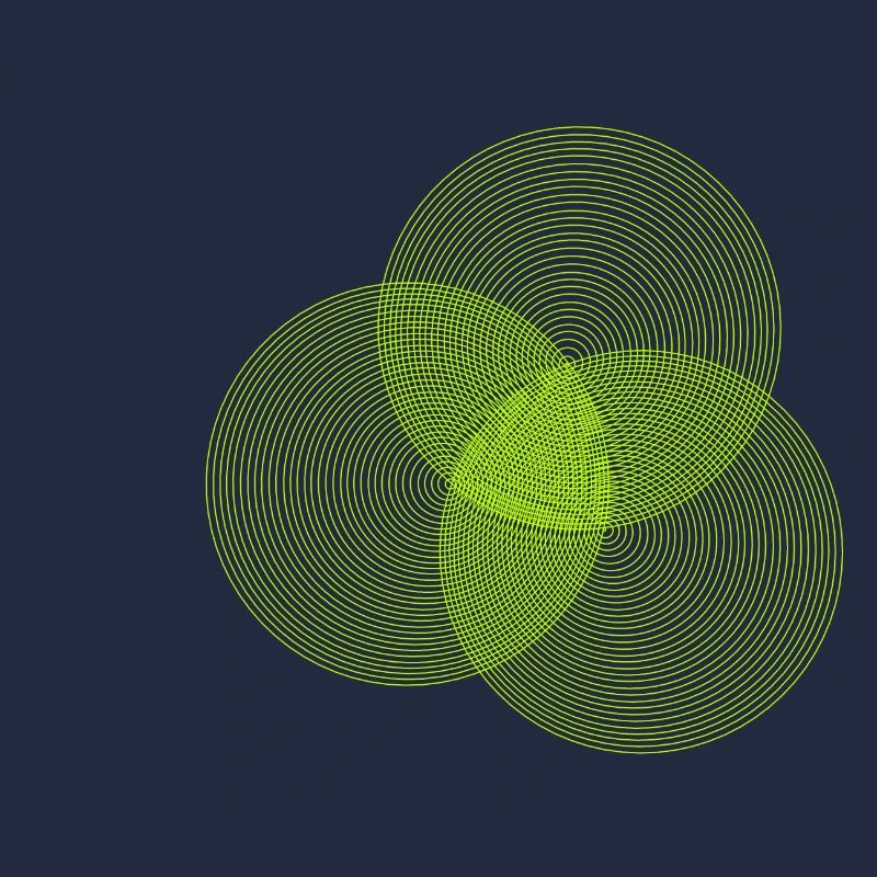 Trois cercles moirés
