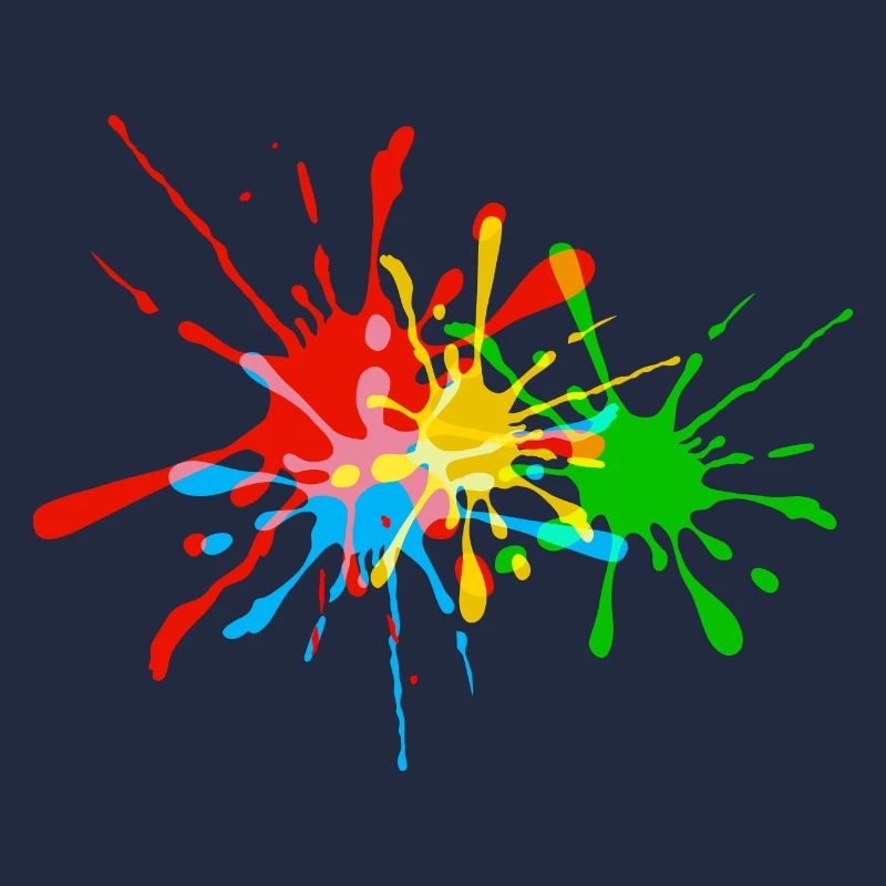 Éclaboussures de peinture, éclaboussures de couleurs