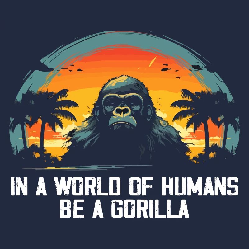 In einer Welt der Menschen Sei ein Gorilla Gorillas Gorillas