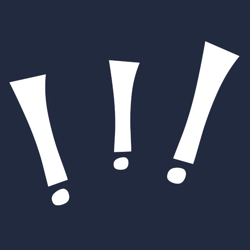 Three exclamation points