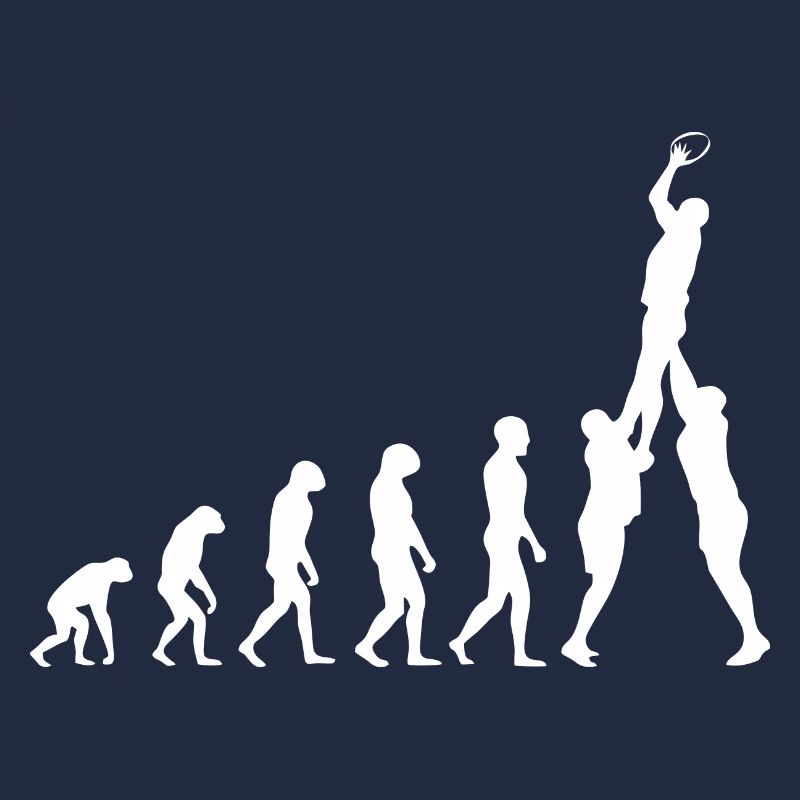 Rugby Evolution de l’homme Drôle football Évolution
