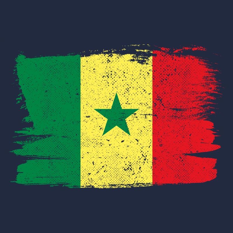 Drapeau du Sénégal Drapeau Paix Vintage