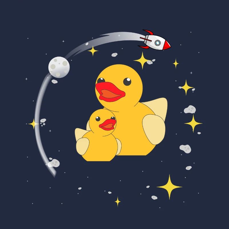 Space Ducks Astronaut Space Rocket Space