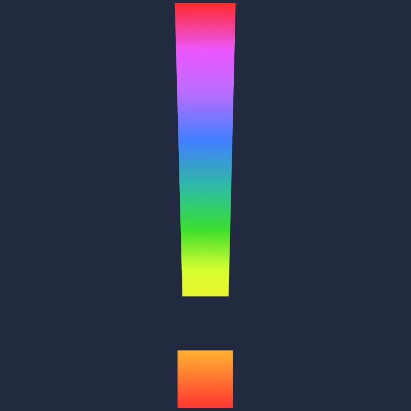 Point d'exclamation arc-en-ciel