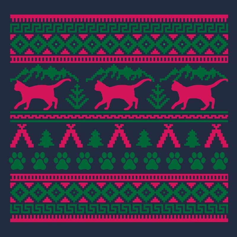 Weihnachtskatze Hässlicher Weihnachtspullover Geschenk