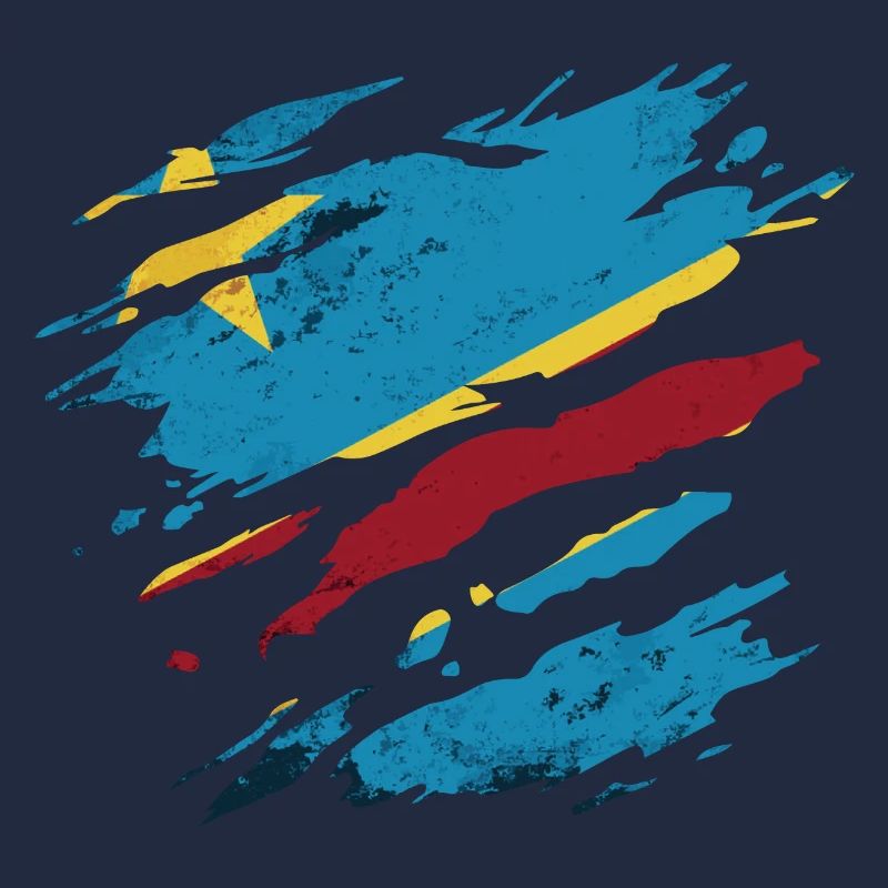 Congo - National Flag, Scratches, Cracks