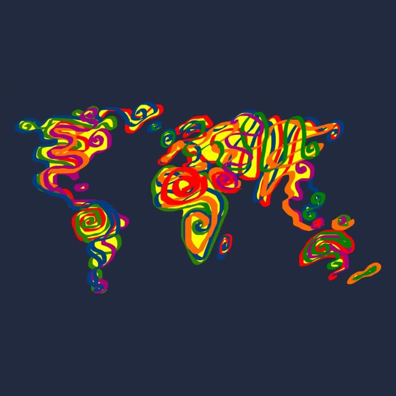 Carte du monde folle