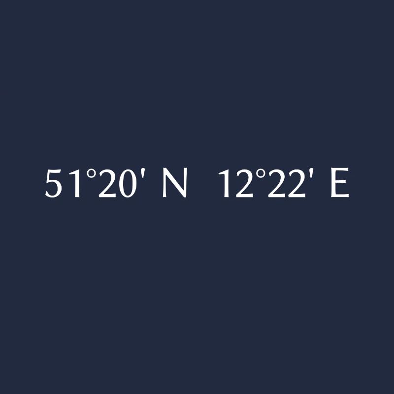 Leipzig coordinates - modern & minimalistic