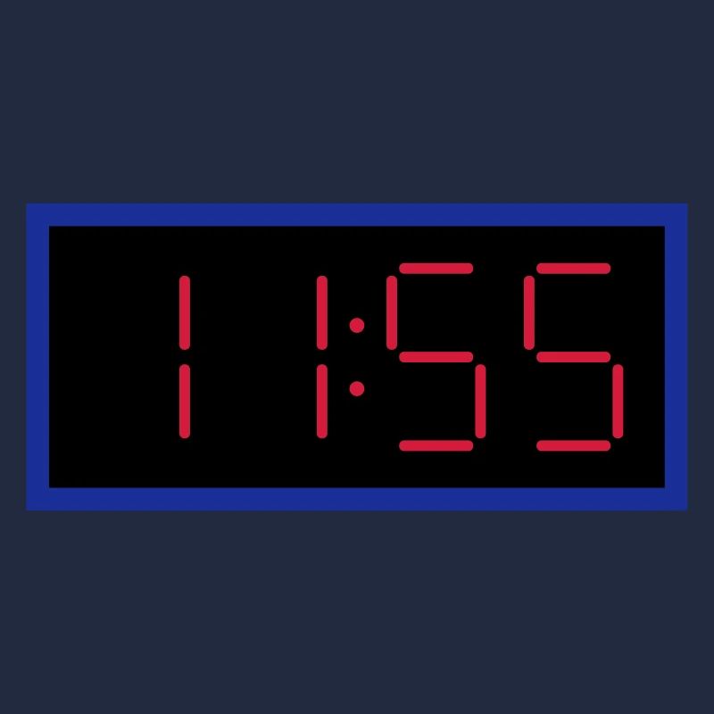 ★ couleurs de conception variables ★ horloge numérique 11:55 horloge